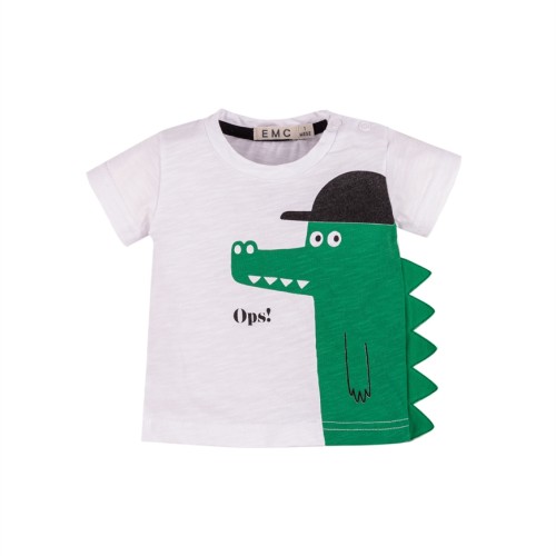 T-SHIRT ΑΓΟΡΙΟY EMC BX2033206031 ΛΕΥΚΟ ΜΕ ΧΕΔΙΟ