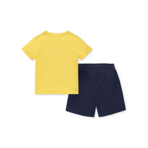 Σετ για αγόρι σορτσάκι και μπλούζα μπλε/κίτρινο Tuc Tuc 11367395