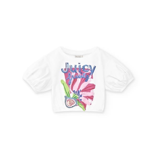 ΜΠΛΟΥΖΑ ΚΟΡΙΤΣΙΟΥ ΣΕ ΛΕΥΚΟ ΧΡΩΜΑ ΜΕ ΣΧΕΔΙΟ 11367989 Tuc Tuc