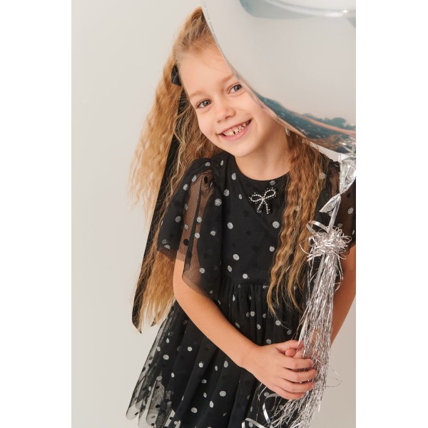 ΦΟΡΕΜΑ ΚΟΡΙΤΣΙΟΥ ΜΑΥΡΟ ΜΕ KONTO ΜΑΝΙΚΙ Two in a Castle T5574