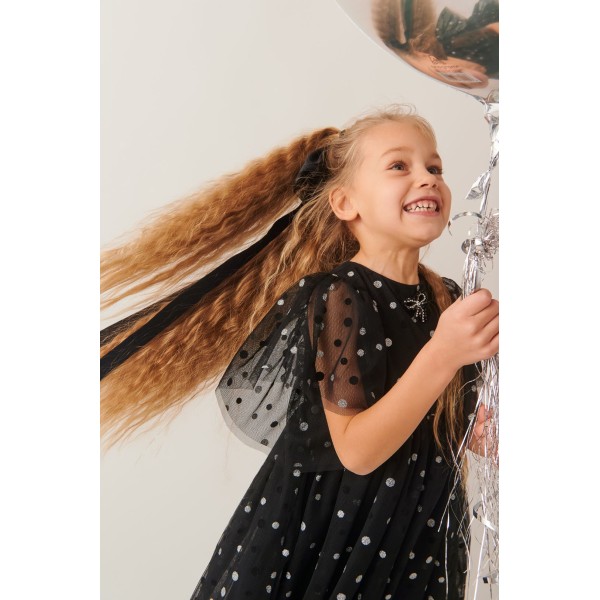 ΦΟΡΕΜΑ ΚΟΡΙΤΣΙΟΥ ΜΑΥΡΟ ΜΕ KONTO ΜΑΝΙΚΙ Two in a Castle T5574