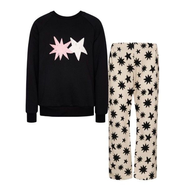 ΣΕΤ ΚΟΡΙΤΣΙΟΥ ΜΑΥΡΟ ΠΑΝΤΕΛΟΝΑ ΚΑΙ ΜΠΛΟΥΖΑ ΜΕ ΜΑΚΡΥ ΜΑΝΙΚΙ Two in a Castle T5559