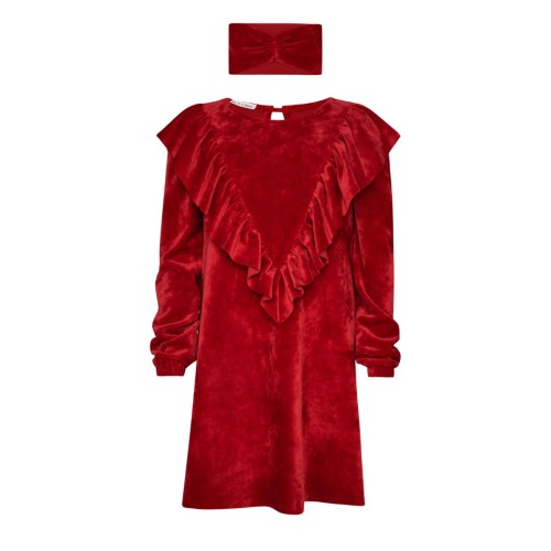 ΦΟΡΕΜΑ ΕΝΤΥΠΩΣΙΑΚΟ ΚΟΚΚΙΝΟ  ΒΕΛΟΥΔΟ ΚΟΡΙΤΣΙΟΥ + ΚΟΡΔΕΛΑ Two in a Castle T5648