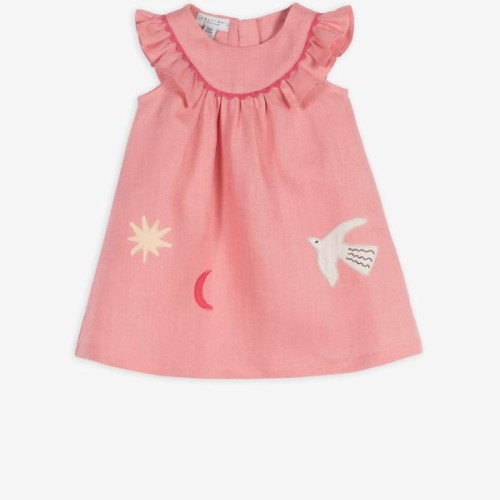  ΚΟΡΙΤΣΙΟΥ ΦΟΡΕΜΑ ΛΙΝΟ ΜΕ ΚΕΝΤΗΜΑΤΑ ΡΟΖ 41300140119 YELL-OH!