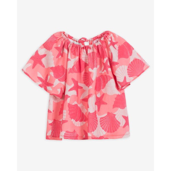 ΚΟΡΙΤΣΙΟΥ ΜΠΛΟΥΖΑ IMPRINTED SHELLS ΡΟΖ 42300120063 YELL-OH!