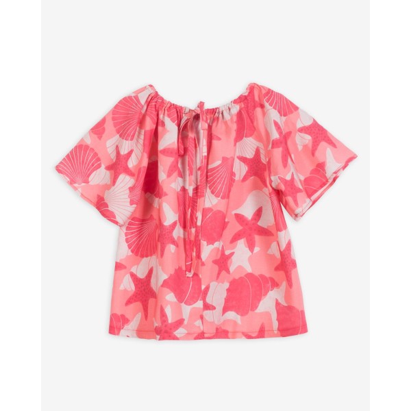 ΚΟΡΙΤΣΙΟΥ ΜΠΛΟΥΖΑ IMPRINTED SHELLS ΡΟΖ 42300120063 YELL-OH!