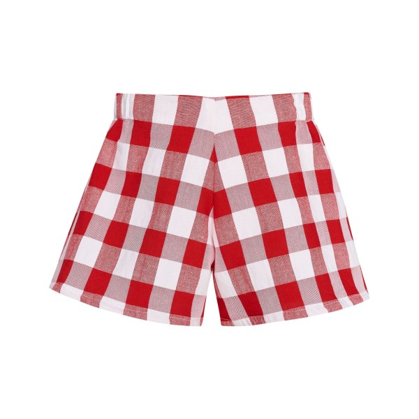 T7048 Summer Fruit Set – Embroidered Top & Vichy Shorts