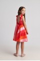 T7068 Scarlet Striped Backless Circle Dress For Kids
