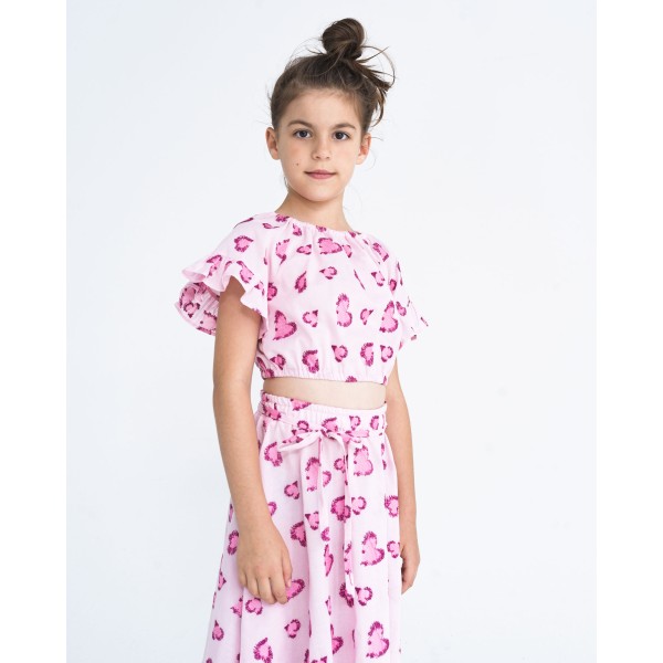 ΚΟΡΙΤΣΙΟΥ ΡΟΖ ΤΟΠ HEARTS 42300220059 YELL-OH!