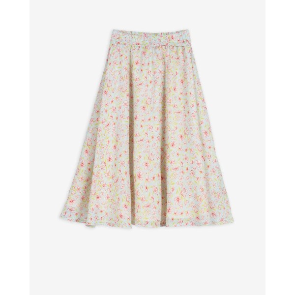 ΚΟΡΙΤΣΙΟΥ ΦΟΥΣΤΑ ΜΑΚΡΙΑ IMPRINTED FLOWERS ΚΙΡΙΝΟ ΧΡΩΜΑ 42300207009 YELL-OH!