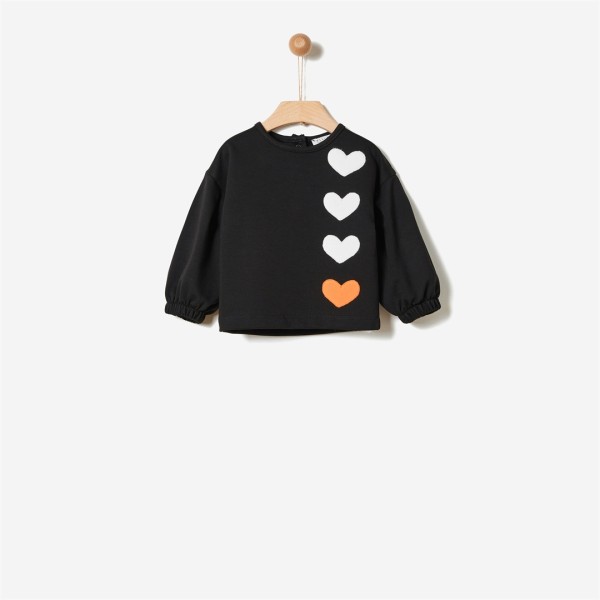 ΜΠΛΟΥΖΑ ΦΟΥΤΕΡ ΜΑΥΡΗ ΚΑΡΔΙΕΣ YELL-OH! 41180235042