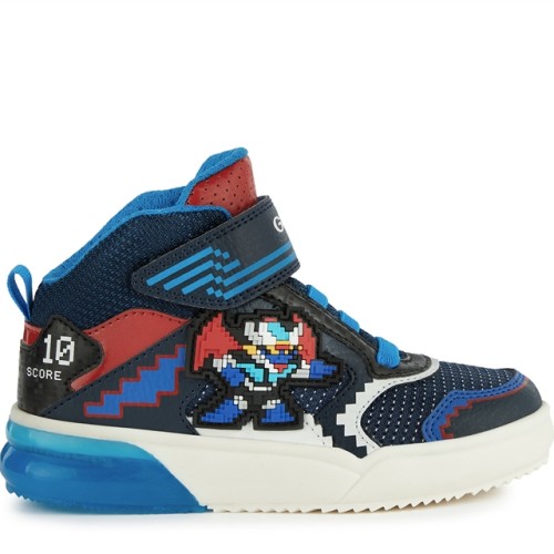 Παπούτσι αγοριού ανατομικό μπλε με φωτάκια GEOX  J269YB 0FUFE C0693