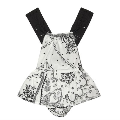 Φόρεμα κοριτσιού ασπρόμαρο με σχέδιο απο βιολογικό βαμβάκι  - Two in a Castle T3070