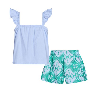 ΣΕΤ ΜΠΛΟΥΖΑ ΤΟΠ ΣΟΡΤΣ ΣΙΕΛ ΠΡΑΣΙΝΟ ΤΙΡΑΝΤΕ ΚΟΡΙΤΣΙ Two in a castle T5016