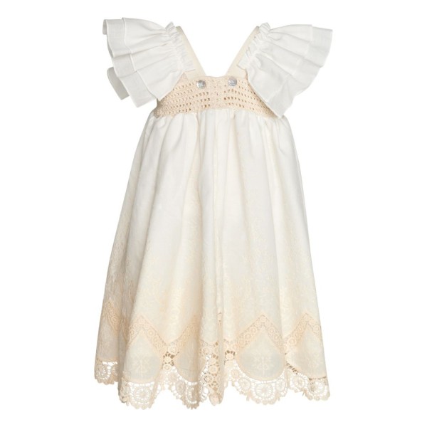 ΦΟΡΕΜΑ ΛΕΥΚΟ ΚΟΡΙΤΣΙ ΤΙΡΑΝΤΕ ΜΕ ΚΕΝΤΗΜΑ  TWO IN A CASTLE T5176