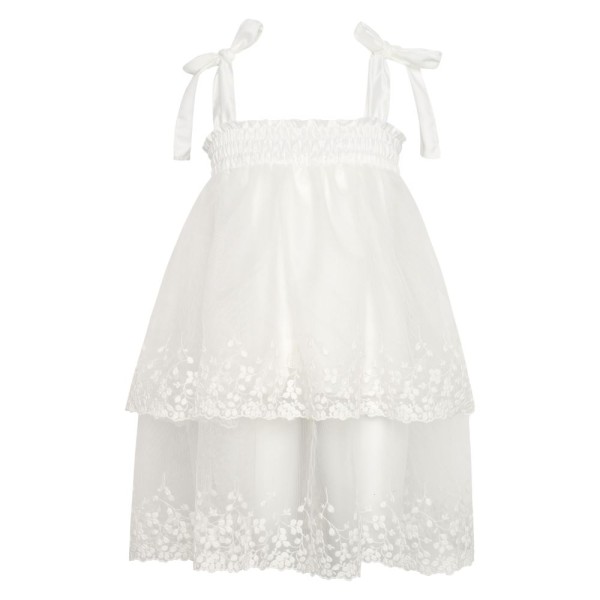 ΦΟΡΕΜΑ ΤΟΥΛΙ ΜΕ ΠΑΝΤΑΝΑ  ΛΕΥΚΟ ΜΕ ΚΕΝΤΗΜΑ  ΤΙΡΑΝΤΕ ΚΟΡΙΤΣΙ Two in a castle T5181