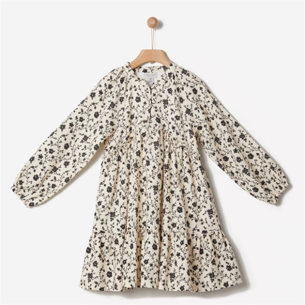 ΦΟΡΕΜΑ ΚΟΡΙΤΣΙΟΥ ΥΦΑΝΤΟ ΑΣΠΡΟΜΑΥΡΟ ΜΕ ΛΟΥΛΟΥΔΑΚΙΑ 42190240008  YELL-OH!