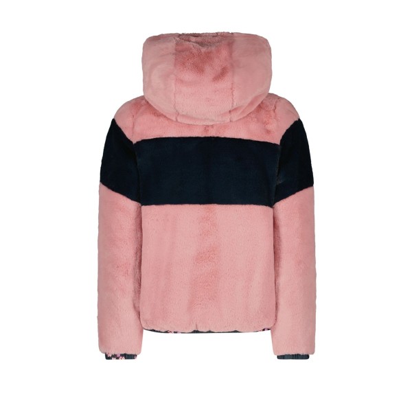 Μπουφάν κοριτσιού με επένδυση γούνα σε μπλε χρώμα δυο όψεων B.NOSY Y307-5211-166