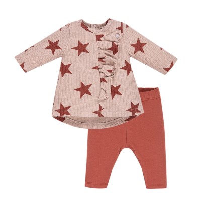 ΣΕΤ ΚΟΡΙΤΣΙΟΥ (ΜΠΛΟΥΖΑ ΠΑΝΤΕΛΟΝΙ) ΦΛΙΣ ΜΠΕΖ-ΠΟΡΤΟΚΑΛΙ ΧΡΩΜΑ ΜΕ ΣΧΕΔΙΟ ΑΣΤΕΡΑΚΙΑ EMC CO3297211165