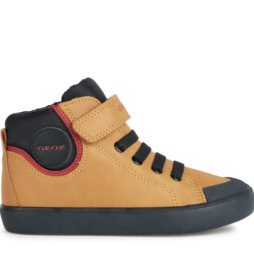 ΠΑΠΟΥΤΣΙ ΑΝΑΤΟΜΙΚΟ ΑΓΟΡΙΟΥ GEOX ΣΕ ΧΡΩΜΑ ΚΙΤΡΙΝΟ - ΜΑΥΡΟ J365CF 0MEFU C2G9B