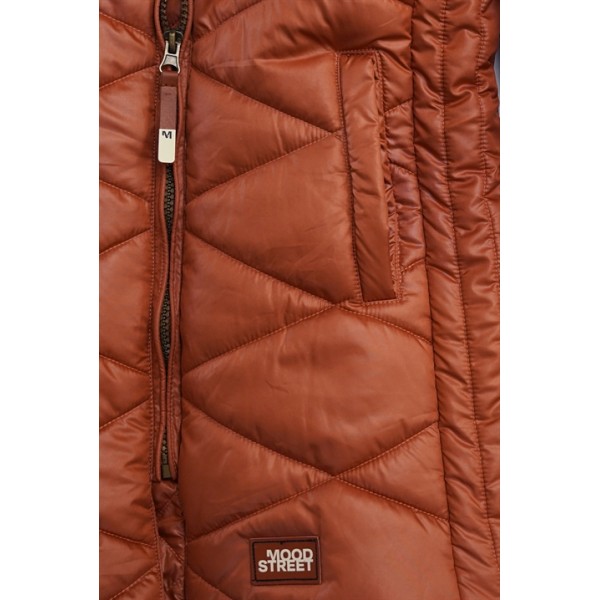 MΠΟΥΦΑΝ ΚΟΡΙΤΣΙΟΥ ΜΑΚΡΥ ΣΕ ΚΑΦΕ  ΧΡΩΜΑ Moodstreet M307-5215