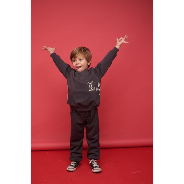 ΣΕΤ ΠΑΝΤΕΛΟΝΙ ΚΑΙ ΜΠΛΟΥΖΑ ΜΕ ΜΑΚΡΥ ΜΑΝΙΚΙ, ΦΟΥΤΕΡ ΑΓΟΡΙΟΥ ΓΚΡΙ ΧΡΩΜΑ TWO IN A CASTLE T4893