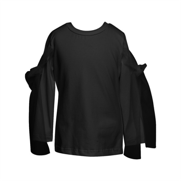 ΜΠΛΟΥΖΑ ΜΕ ΜΑΝΙΚΙΑ ΚΟΡΙΤΣΙΟΥ ΒΕΛΟΥΤΕ ΣΕ ΜΑΥΡΟ ΧΡΩΜΑ TWO IN A CASTLE T4802