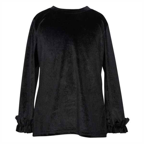 ΜΠΛΟΥΖΑ ΜΕ ΜΑΝΙΚΙΑ ΚΟΡΙΤΣΙΟΥ ΒΕΛΟΥΤΕ ΣΕ ΜΑΥΡΟ ΧΡΩΜΑ TWO IN A CASTLE  T4808-T4809