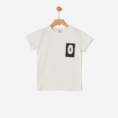 ΜΠΛΟΥΖΑ LILLY WHITE ΜΕ ΤΥΠΩΜΑ ΑΣΠΡΗ 42081210008 YELL-OH!