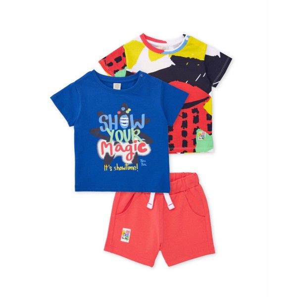 ΣΕΤ ΒΕΡΜΟΥΔΑ ΑΓΟΡΙΟΥ ΚΑΙ 2 ΜΠΛΟΥΖΕΣ ΜΠΛΕ/ΚΟΚΚΙΝΟ Tuc Tuc  11409140