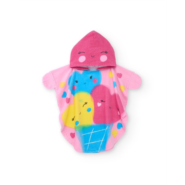 ΠΟΝΤΣΟ ΠΕΤΣΕΤΑ ΜΕ ΚΟΥΚΟΥΛΑ ΓΙΑ ΚΟΡΙΤΣΙ ΡΟΖ Τuc Tuc  11408788