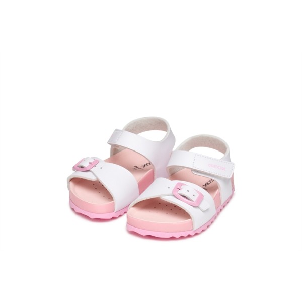 GEOX ΠΑΙΔΙΚΑ ΠΑΠΟΥΤΣΙΑ ΚΟΡΙΤΣΙΟΥ ΛΕΥΚΟ/ΡΟΖ   B652RA 000BC C0406