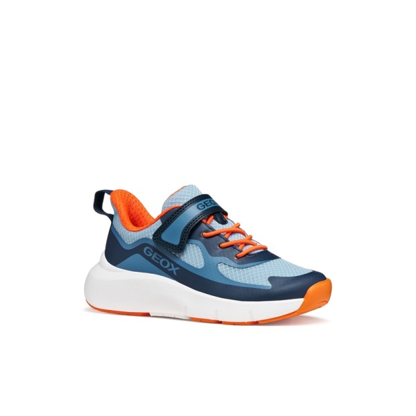 GEOX ΠΑΙΔΙΚΑ ΠΑΠΟΥΤΣΙΑ NAVY/ORANGE ΑΓΟΡΙΟΥ  J65P7F 01454 C0659