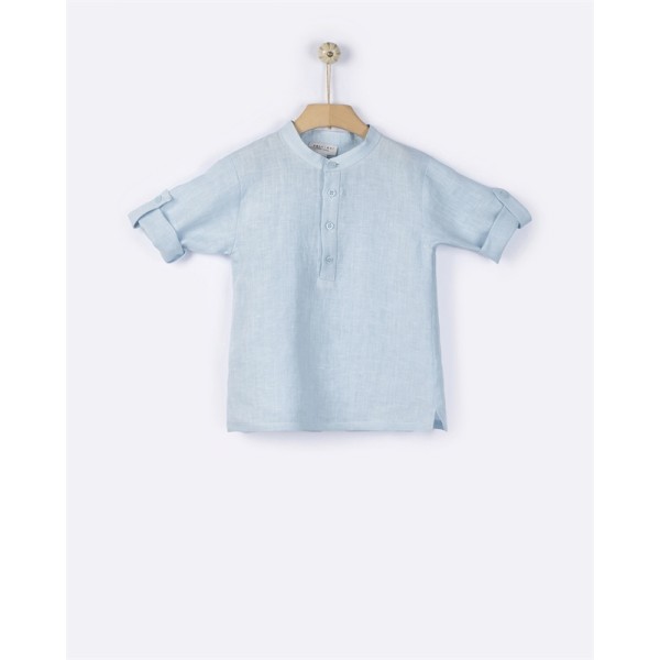  Hermes Λινή Τουνίκ - Aether Blue YELL-OH! 41311120215