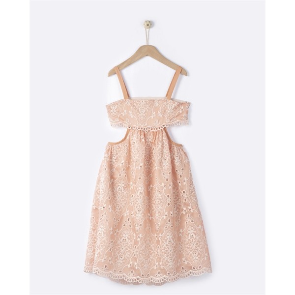 Melina Κεντητό Φόρεμα - Peach Quartz YELL-OH!  42310240109