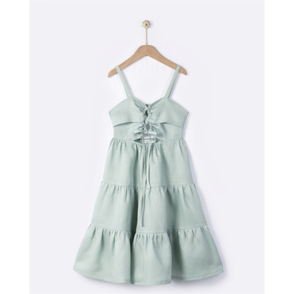 Gaia Λινό Φόρεμα - Dusty Aqua YELL-OH! 42310340096