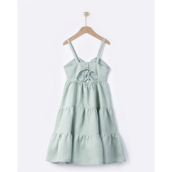 Gaia Λινό Φόρεμα - Dusty Aqua YELL-OH! 42310340096