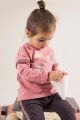Παντελόνι φόρμας κοριτσιού βαμβακερή σε γκρι ποντική χρώμα με κορδόνι στη μέση και ρίγα στο πλάι της εταιρίας Dirkje