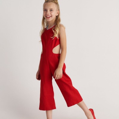 T7018 The Ruby Circle Cut Jumpsuit for Young Kids
