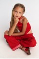 T7019 The Ruby TC Set with Scarf Top & Wide Leg Pants for Kids