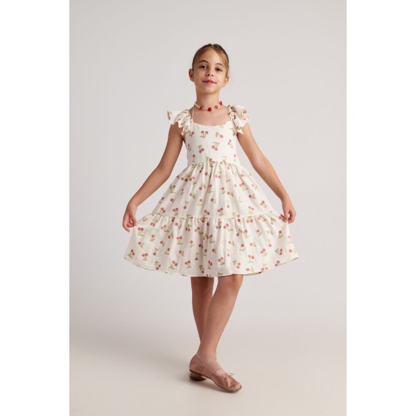 T7079 Summer Tart 3-Layer Ruffle Dress for Kids