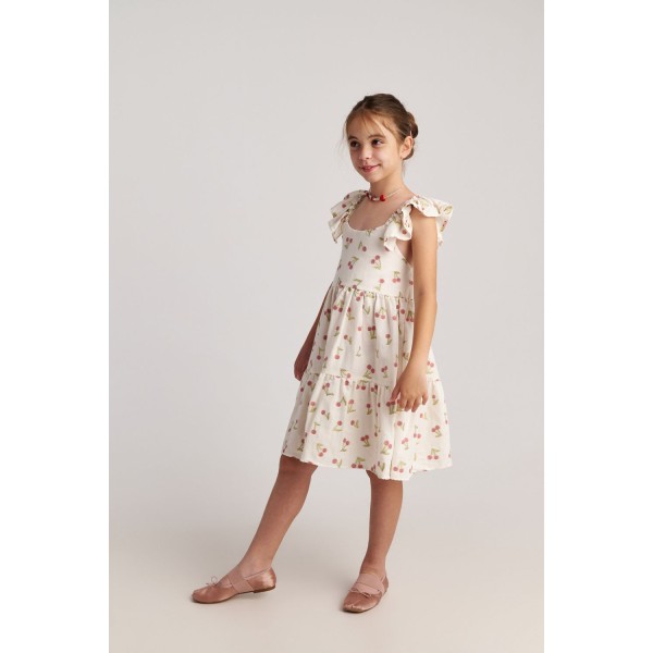 T7079 Summer Tart 3-Layer Ruffle Dress for Kids