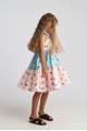 T7110 Butterfly Sky 3-Layer Bicolour Dress