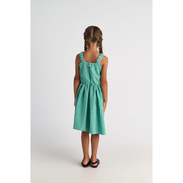 T7176 Forest Sky Assymetric Dress