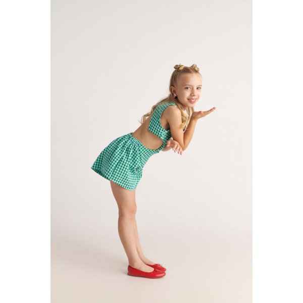 T7177 Forest Sky The Knot Playsuit