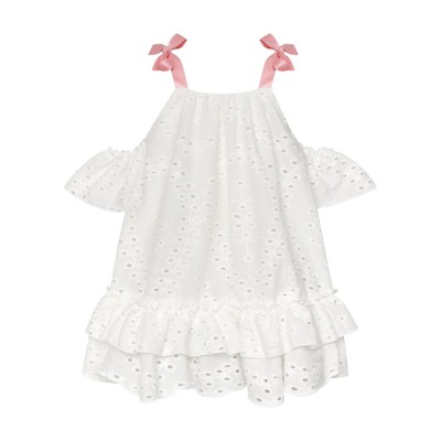 T7250 The Flower Girls Broderie Ruffle Dress