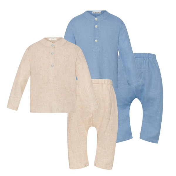 T7309 Sea Salt Mao Blouse And Sloutchy Pants Baby Set Sea Salt Mao Blouse And Sloutchy Pants Baby Set