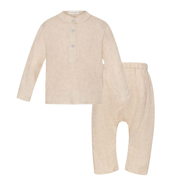 T7309 Sea Salt Mao Blouse And Sloutchy Pants Baby Set