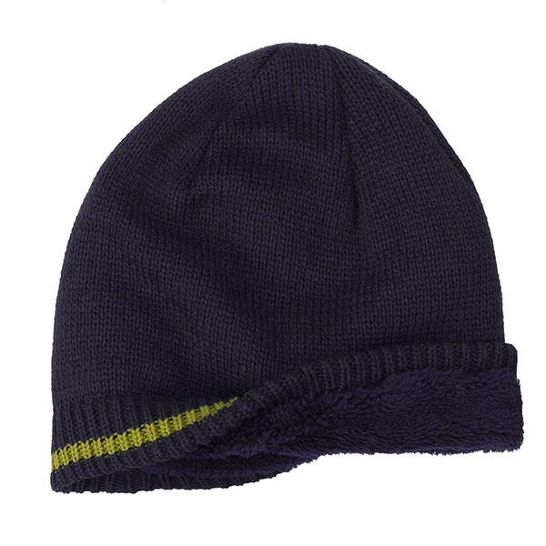 Σκούφος για αγόρι μπλε πλεκτό πολυ ζεστό BS2 H216524_999