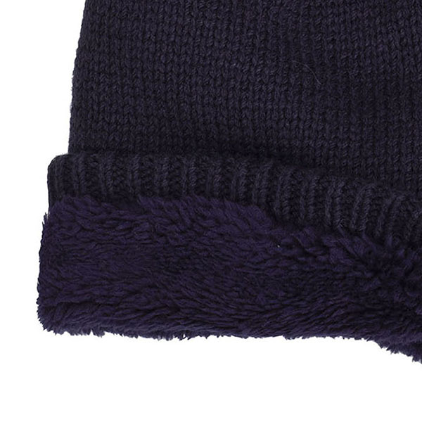 Σκούφος για αγόρι μπλε πλεκτό πολυ ζεστό BS2 H216524_999